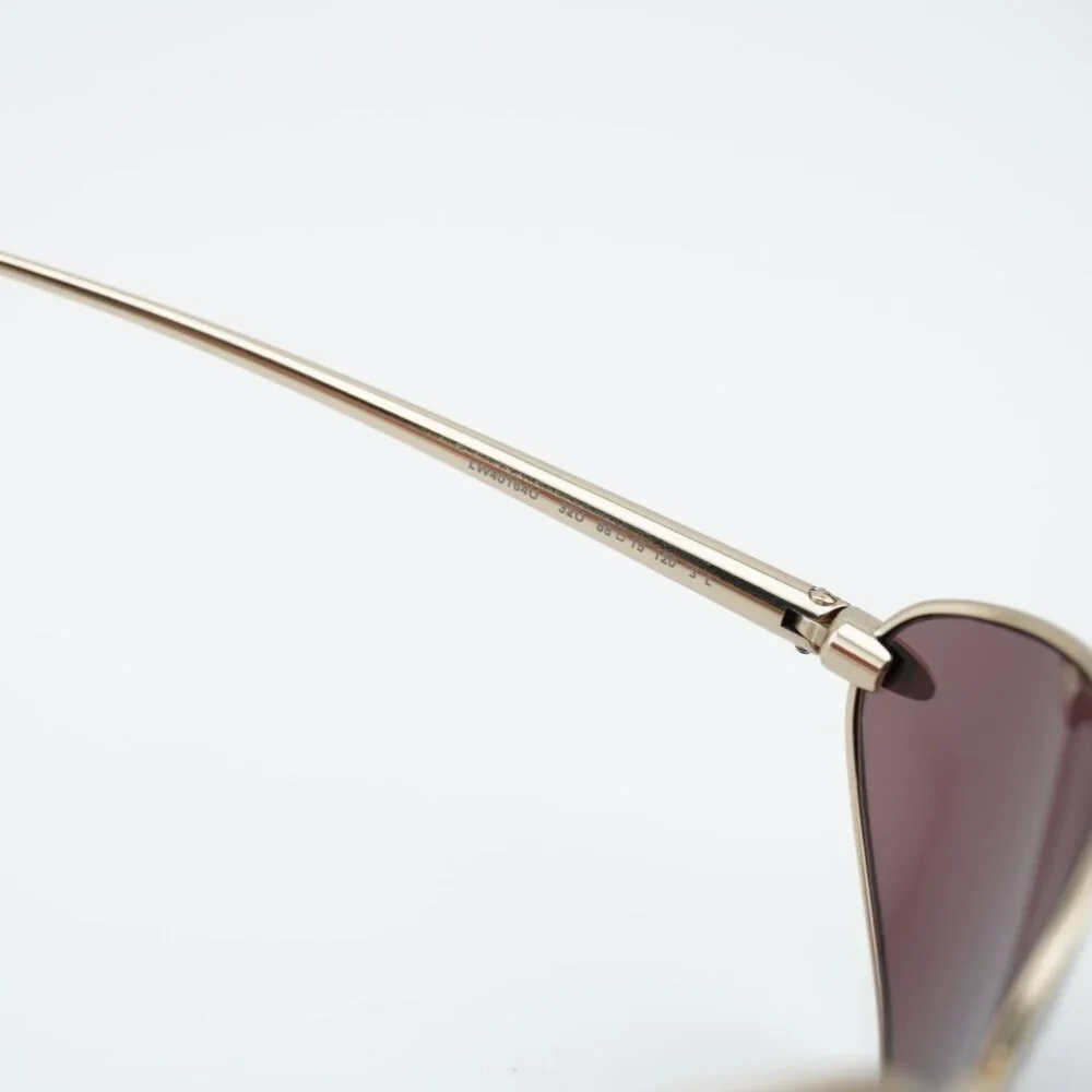 Exclusive Sale! Loewe LW40164U 32U Sunglasses Gold Oval Frame, Purple Lenses